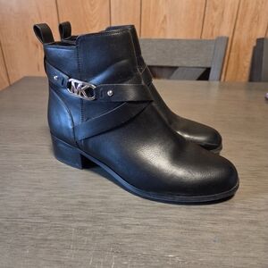 Michael Kors Black Leather Ankle Boots